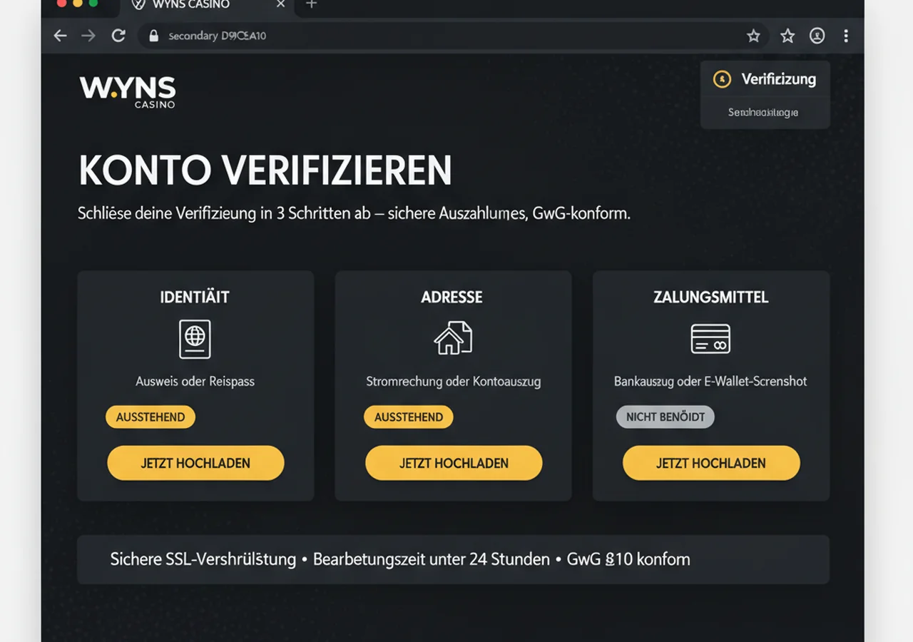 Konto-Verifizierung (KYC) – Wyns